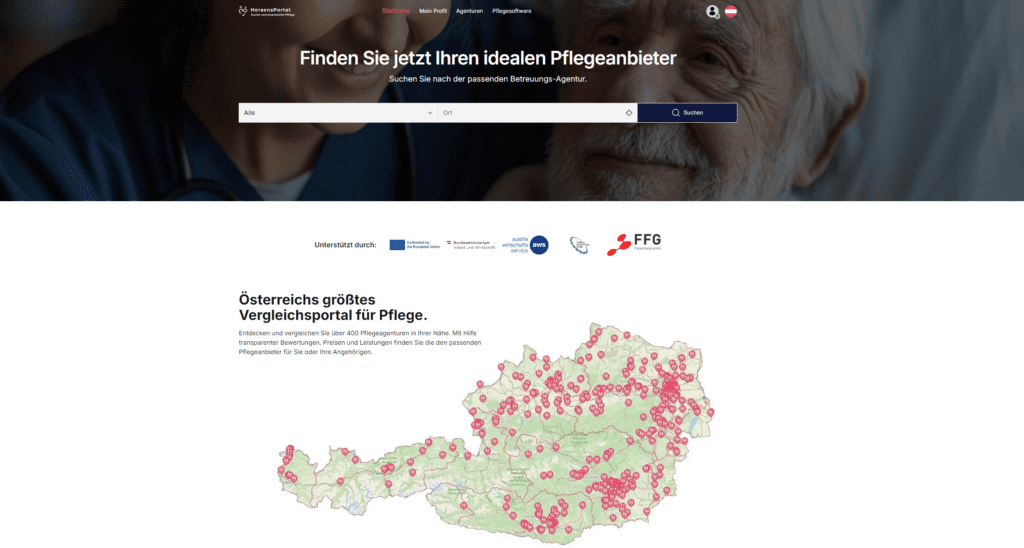 : Das HerzensPortal vergleicht Betreuungsagenturen für 24-Stunden-Pflege.